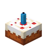 Gâteau aux bougies bleu clair