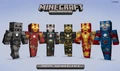 マインクラフト・アベンジャーズスキンパックのプロモーション画像