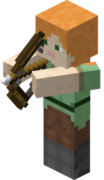 Alex aiming with Bow