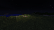 夜の溶岩湖