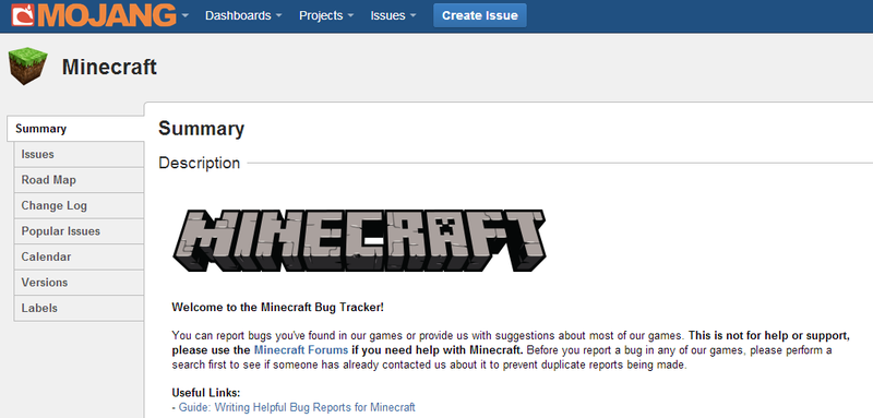 Bug Tracker Minecraft Wiki Bug Tracker Minecraft Wiki