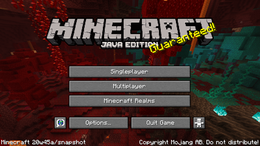 Java Edition w45a Minecraft Wiki