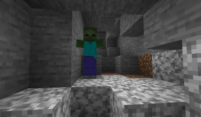 Zombie in a cavern