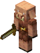 Piglin being zombified