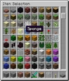 Adventure Update(Beta 1.8) 以降、スポンジはクリエイティブモードで入手可能になった