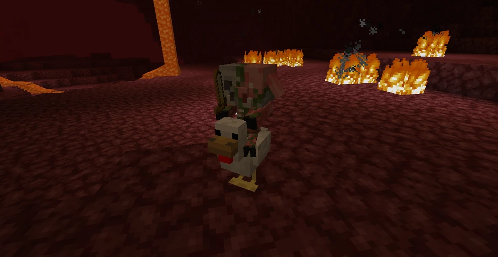 極希少】マイクラ ミニフィギュア チキンジョッキー【金】 溶岩チキン