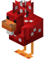 Minecraft Earthで確認されたキノコが付いたニワトリの亜種(きのコッコ)