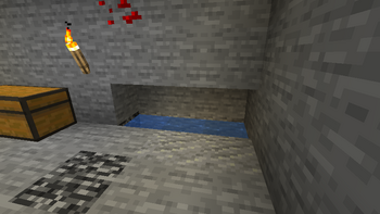 Mineshaft utility water trough