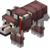 Wolf Armorを装備したオオカミ。