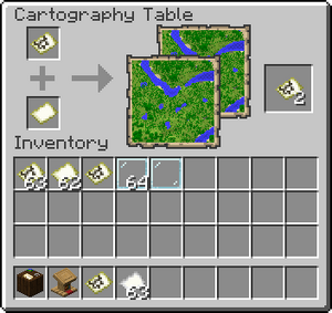 Cartography table UI clone