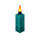 Cyan Candle (lit)
