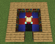 Enchantment table bookshelf placement 1.18