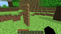 The door's side texture is the same as wooden planks.