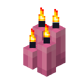 Four Pink Candles (lit)
