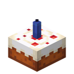 Gâteau de bougie bleu
