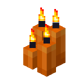 Four Orange Candles (lit)