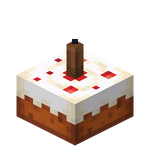 Gâteau de bougie brun