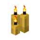 Three Yellow Candles (lit)