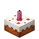 Gâteau de bougie rose