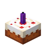 Gâteau de bougie violet
