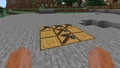 A crafting grid with stone pickaxes.