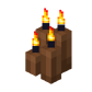Four Brown Candles (lit)