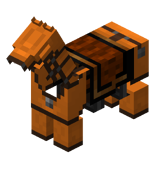 Orange Leather Horse Armor