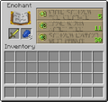 Enchantment table enchanting grid