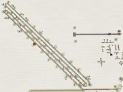 Distance trial track diagonal