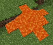 Lava flowing one side