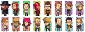 A compilation of several employees' old Mojang avatars.