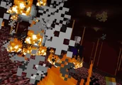 Screenshot van de Nether.