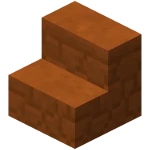 Rode zandstenen trap