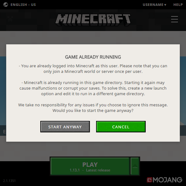 minecraft launcher 2.0 crashes after play