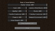 Sound Options Screen