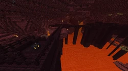 Zicht op een Netherfort met een Blazespawner.