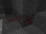 Redstone-erts in een grot