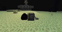 Een voorbeeld van het gebruik van een duwmachine en een hendel om het drakenei te verkrijgen.