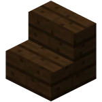 Donkere eikenhouten trap