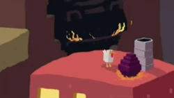 Minecraft-poster van Samcube met het drakenei.