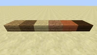 Alle types houten platen in Minecraft.