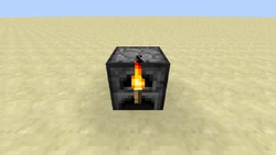 Fakkel op een oven.