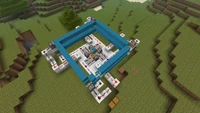 Langzame klokgenerator met behulp van kleefzuigers en Redstone.