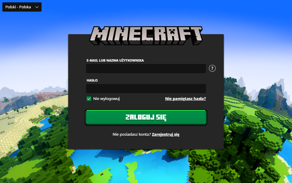 Minecraft Launcher - główne okno, download.net.pl