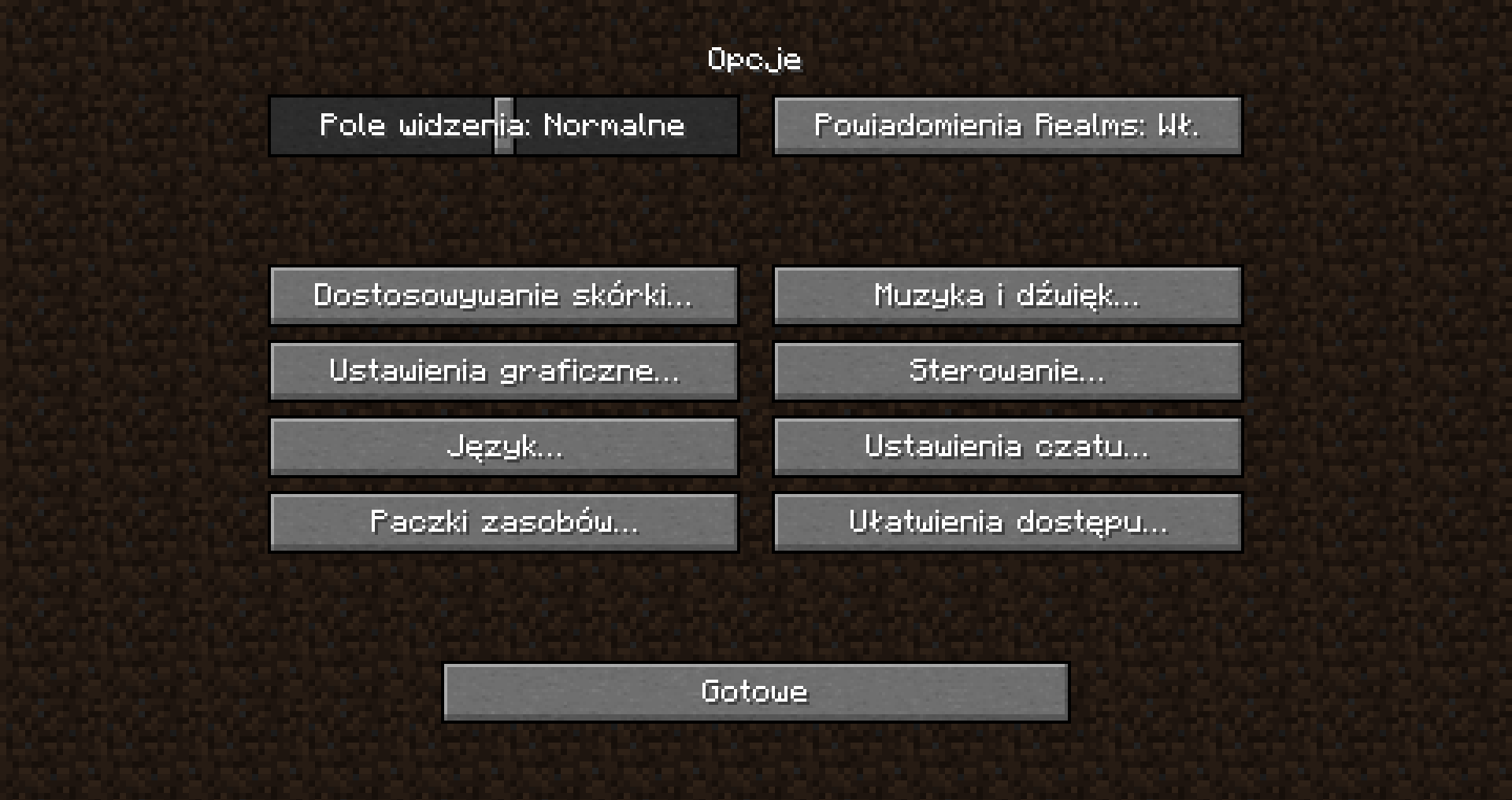 Ustawienia – Minecraft Wiki Polska