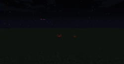 Enderman, pająk i pająk jaskiniowy mający efekt Niewidzialność; mimo to ich oczy nadal są widoczne.