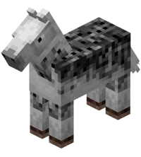 White Horse with Black Dots