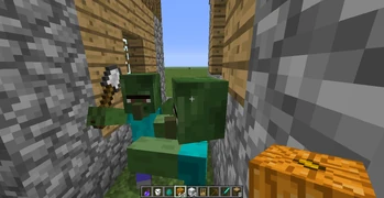 Зомби-житель с лопатой