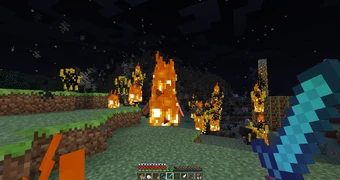 Голем сражается с ифритами