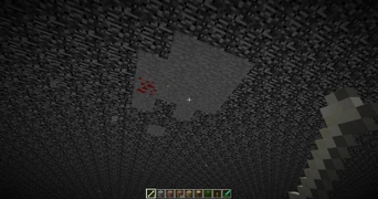 Ещё одна «дыра» из камня и красного камня в коренной породе. Версия 12w07b